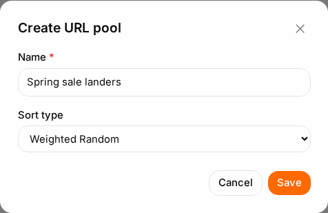 Create the pool and choose how clicks are split.