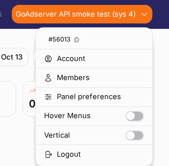 The account menu is your shortcut to everything personal.