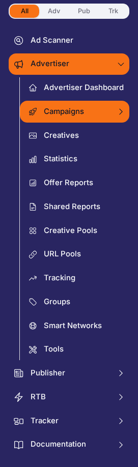 The sidebar adapts to the roles your account has.