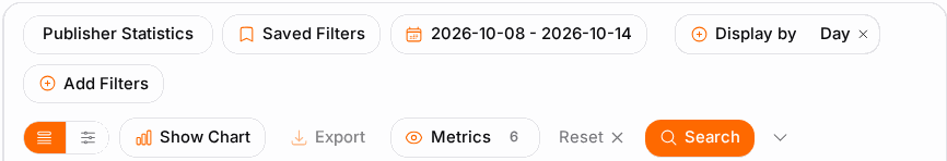 Export the current view to CSV, or save a filter combination as a reusable preset.