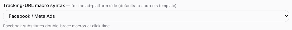 The macro syntax defaults to the source template; override only if needed.