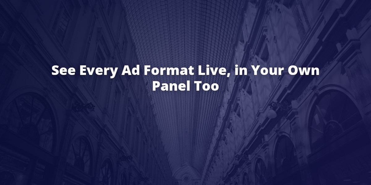 Live ad format demos in GoAdserver